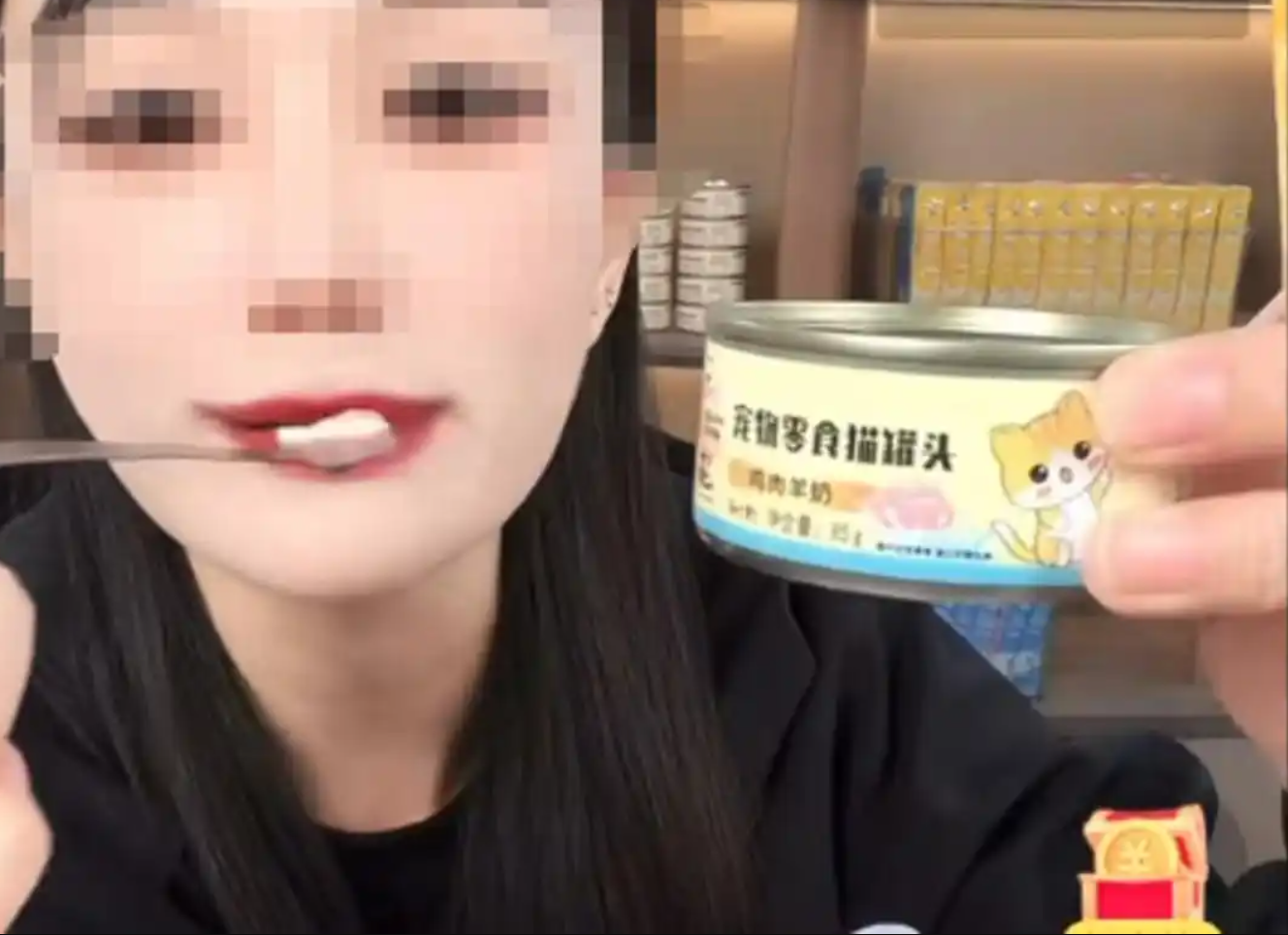 Live streamers selling canned cats while eating on online platforms